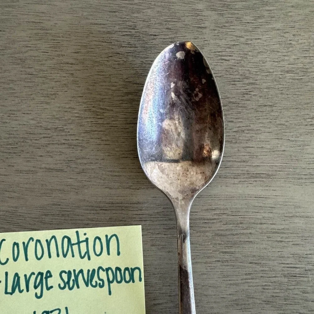 Coronation 1936‎ Oneida Silverplate Large Serving Spoon Flatware 8.5